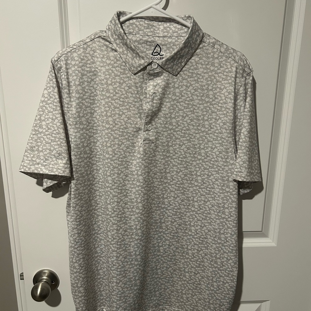 Deolax Men's Light Gray Textured Polo Shirt